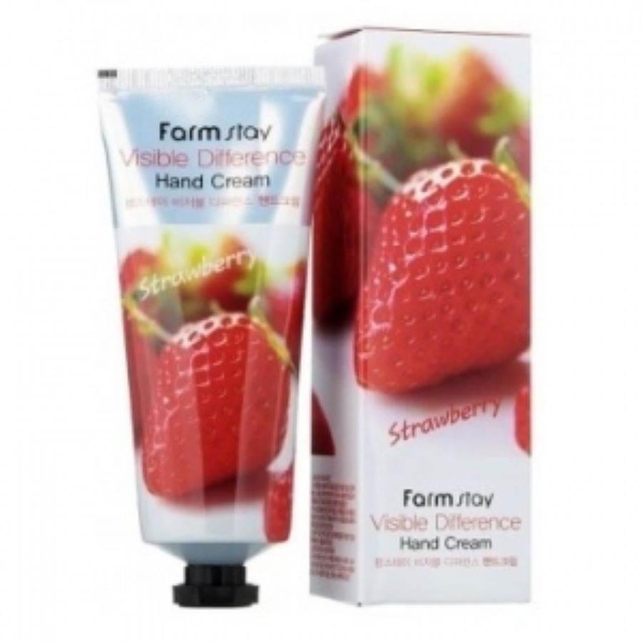       FarmStay Visible Difference Hand Cream Strawberry 100 .