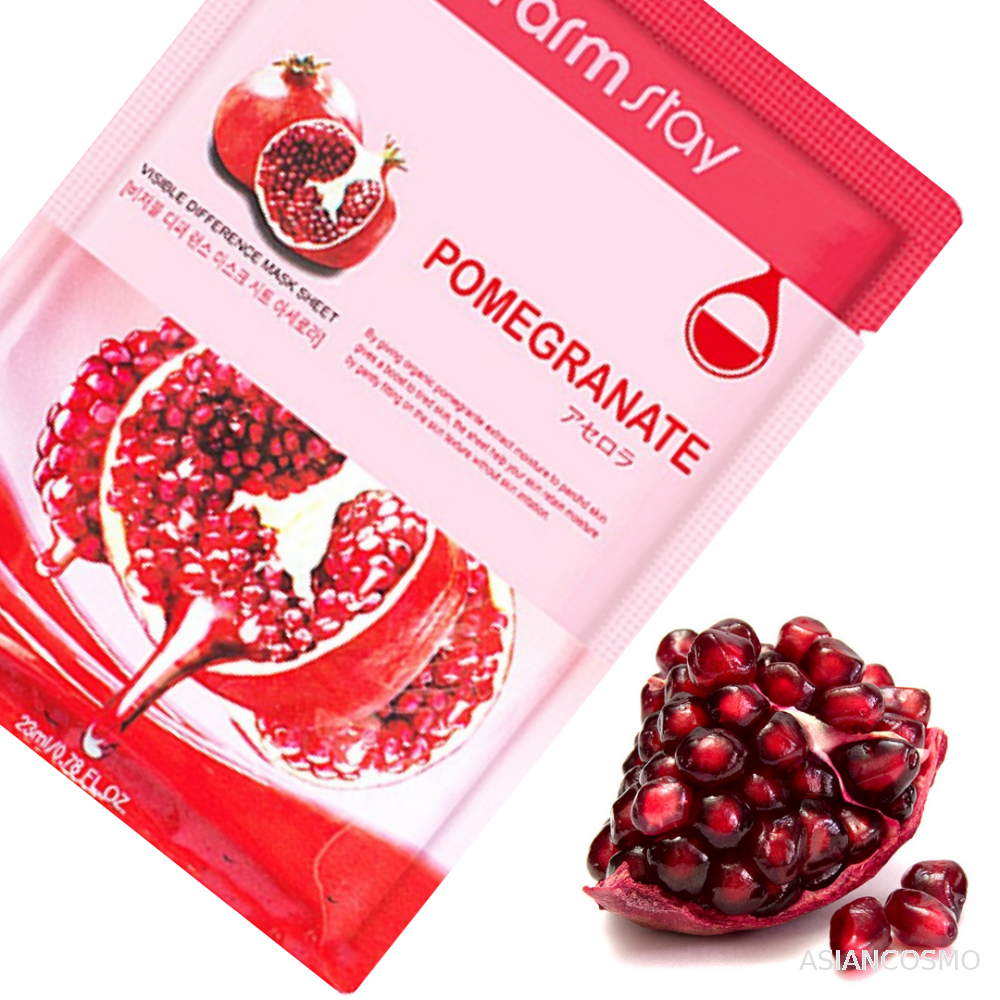    Visible Difference Mask Sheet Pomegranate   , Farmstay 23 