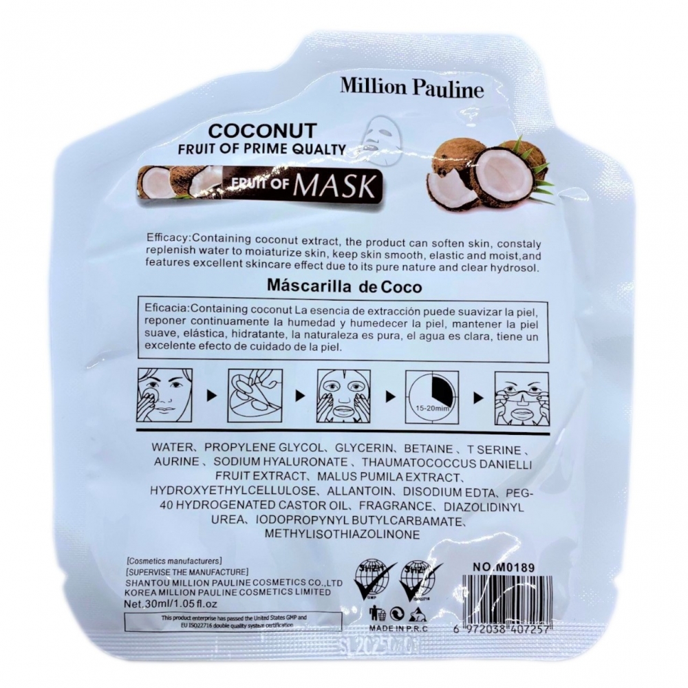  10         Million Pauline Coconut Fruct of prime quality 30*10