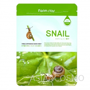 �������� ����� � ���������� ������ ������ Visible Difference Snail Mask Sheet, Farmstay 23 ��