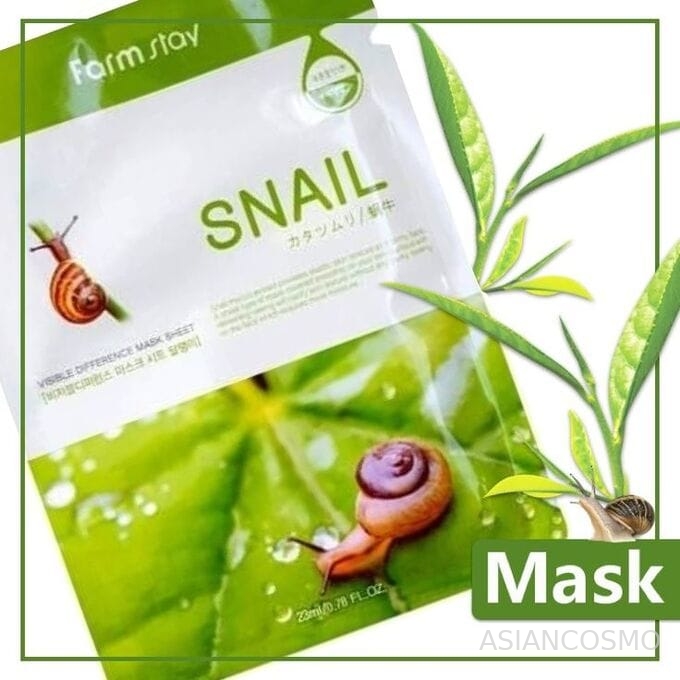 �������� ����� � ���������� ������ ������ Visible Difference Snail Mask Sheet, Farmstay 23 ��